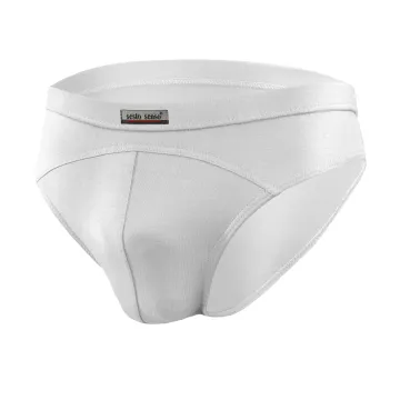3-PAK Slipy męskie SM03 sportowy styl micromodal majtki płaskie szwy Białe