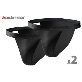 Sesto Senso 2-PAK Slipy męskie SM04 TANGA Czarne