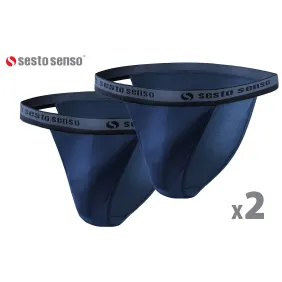 Sesto Senso 2-PAK Slipy męskie SM04 TANGA Granatowe