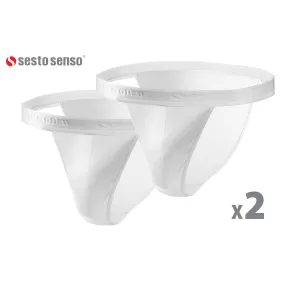 Sesto Senso 2-PAK Slipy męskie SM04 TANGA Białe