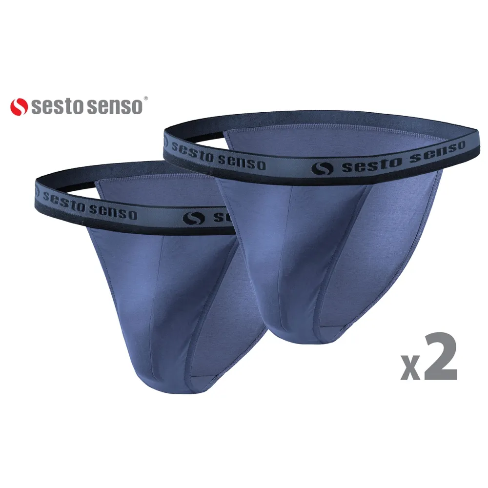 Sesto Senso 2-PAK Slipy męskie SM04 TANGA Jeansowe