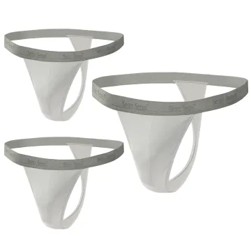 3-PAK Stringi męskie STM01 bawełniane J.Beż