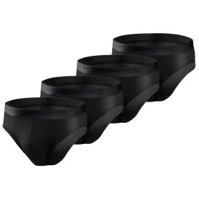 4-PAK Slipy męskie SM05 bawełniane Czarne