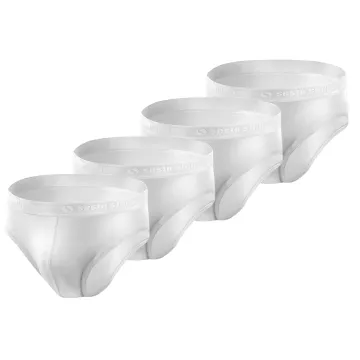 4-PAK Slipy męskie SM05 bawełniane Białe