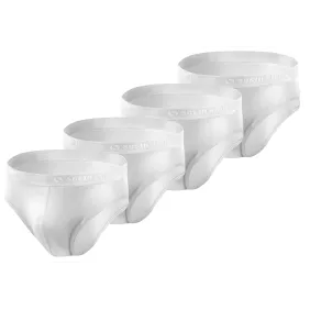 4-PAK Slipy męskie SM05 bawełniane Białe