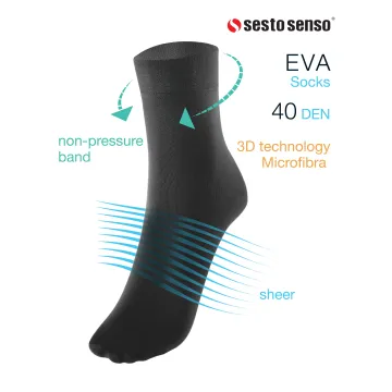 2-PAK Skarpetki Eva 40 DEN mikrofibra Fumo