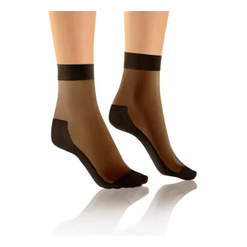 2-PAK Skarpetki RELAX 20 DEN masujące spód stopy, relaksujące cienkie Czarne