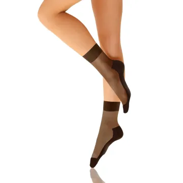 2-PAK Skarpetki RELAX 20 DEN masujące spód stopy, relaksujące cienkie Czarne