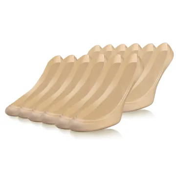 6-PAK Balerinki damskie z silikonem Beżowy