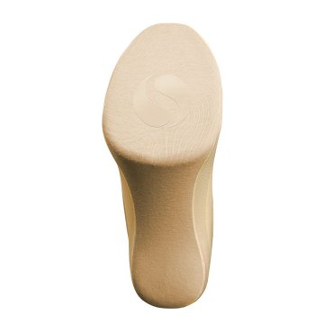 12-PAK Balerinki damskie z silikonem Beżowy