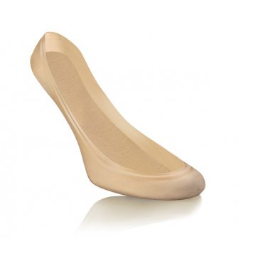 12-PAK Balerinki damskie z silikonem Beżowy