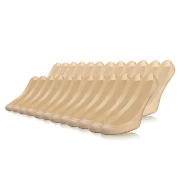 12-PAK Balerinki damskie z silikonem Beżowy