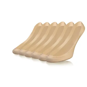 3-PAK Balerinki damskie z silikonem Beżowy