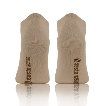 5-PAK Skarpety stopki Sneakers krótkie sportowe bawełniane oddychające Beżowe