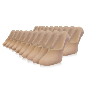 10-PAK Stopki męskie mokasynki bawełniane anatomiczne beżowe