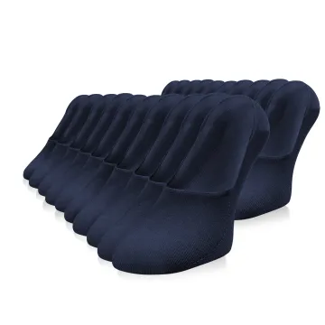 10-PAK Stopki męskie mokasynki bawełniane anatomiczne granatowe