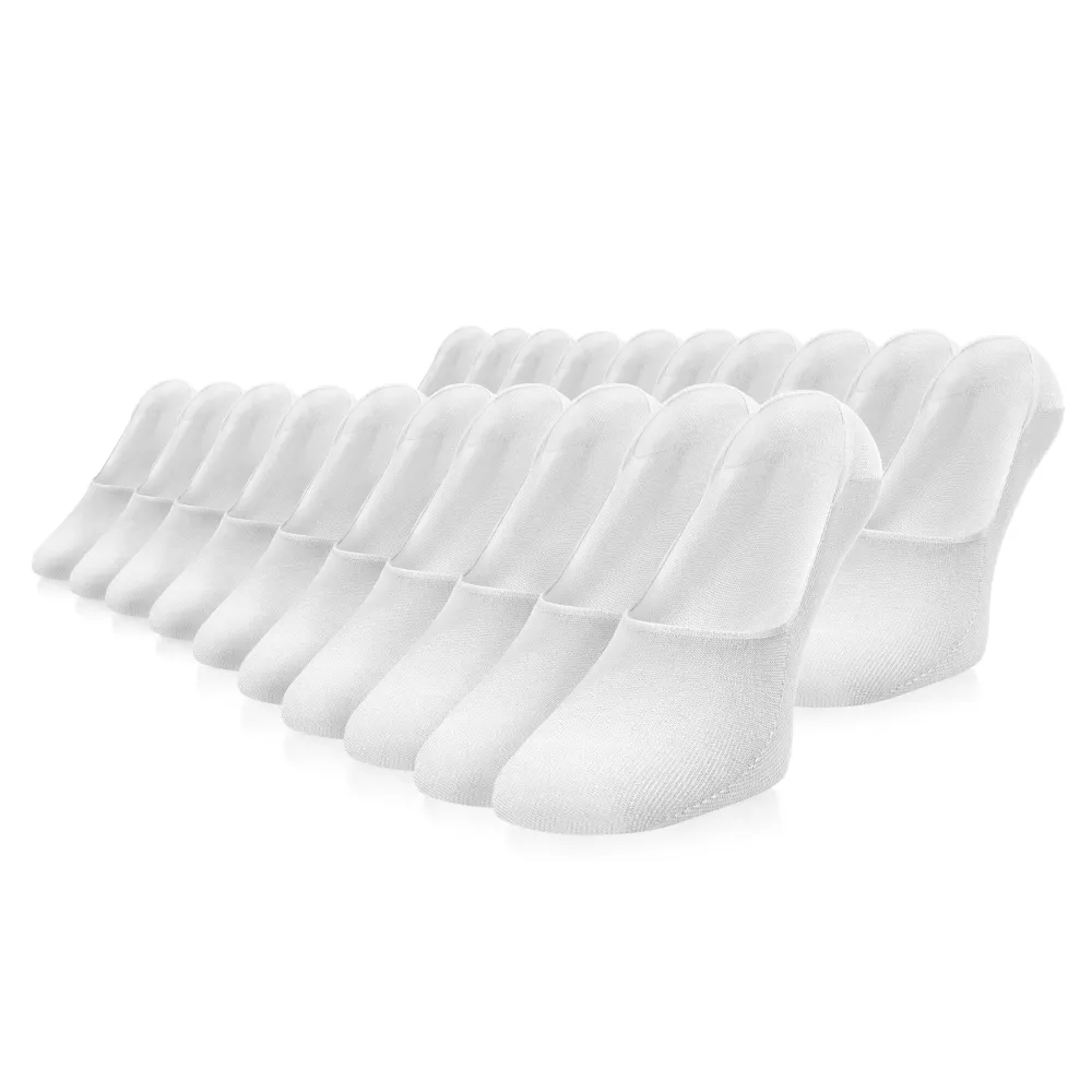 10-PAK Stopki męskie mokasynki bawełniane anatomiczne białe