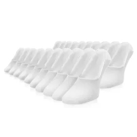 10-PAK Stopki męskie mokasynki bawełniane anatomiczne białe