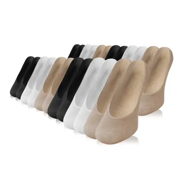 12-PAK Balerinki damskie bawełniane 4x Beżowe, 4x Białe, 4x Czarne