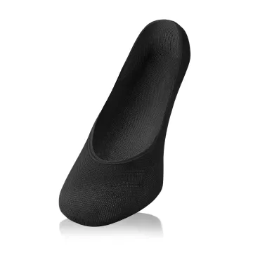 12-PAK Balerinki damskie niewidoczne bawełniane anatomiczne Czarne