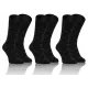 3-PAK Skarpety męskie Classic Garniturowe bawełniane wzór SS Grafitowe