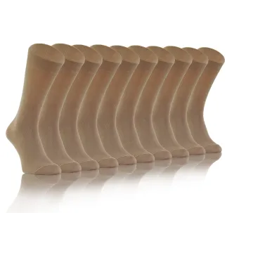 5-PAK Skarpety Garniturowe męskie bambus Beżowe