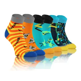 Sesto Senso 3-PAK Krótkie Wesołe skarpety bawełna owady 1 mix