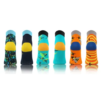 Sesto Senso 3-PAK Krótkie Wesołe skarpety bawełna owady 1 mix