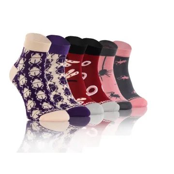 Sesto Senso 3-PAK Krótkie Wesołe skarpety bawełna owady 2 mix