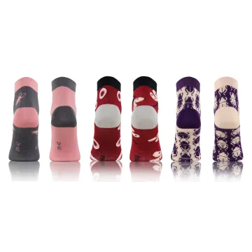 Sesto Senso 3-PAK Krótkie Wesołe skarpety bawełna owady 2 mix