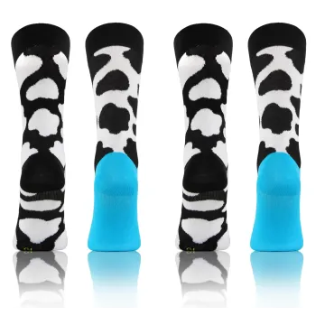 2-PAK Wesołe skarpety bawełniane wzór Krowa