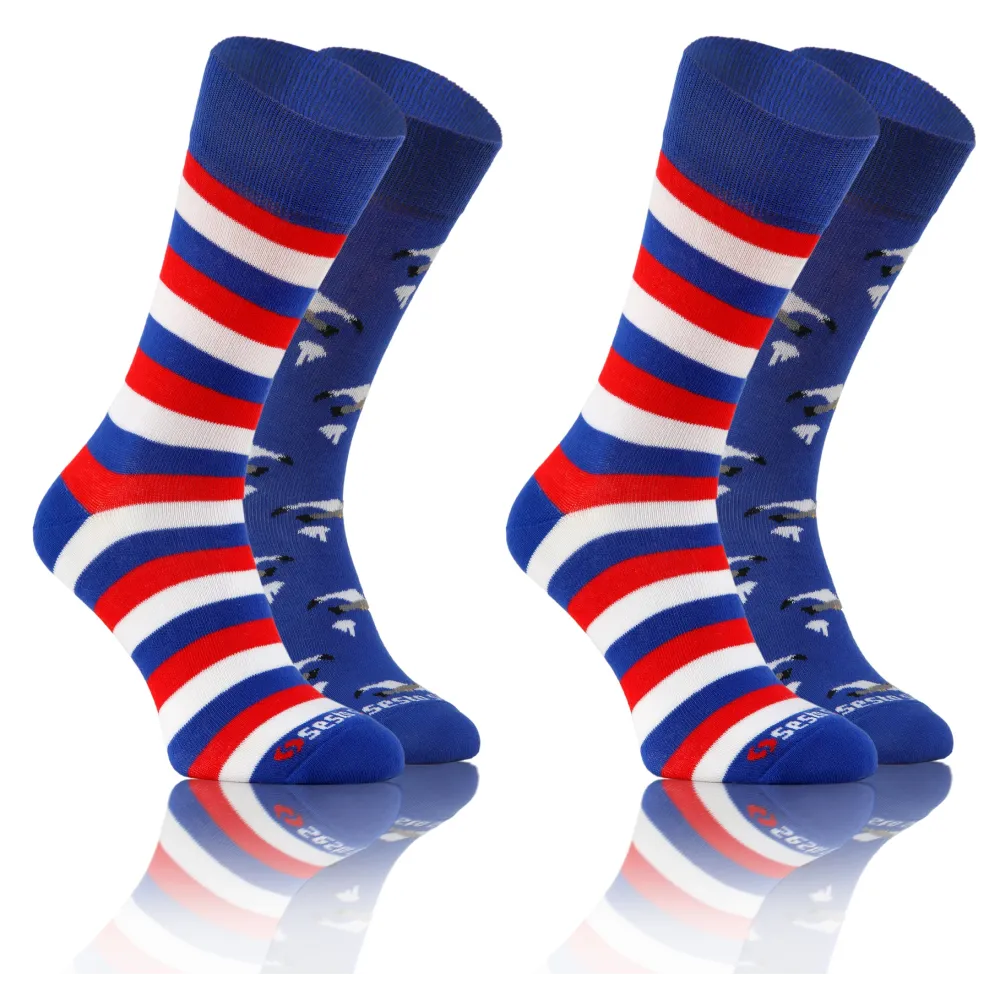 2-PAK Wesołe skarpety bawełniane wzór Mewa