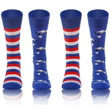 2-PAK Wesołe skarpety bawełniane wzór Mewa