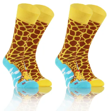 2-PAK Wesołe skarpety bawełniane wzór Żyrafa