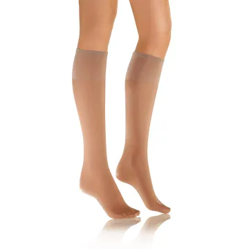 Sesto Senso 4-PAK Podkolanówki IRIS 15 DEN efekt bosej stopy cienkie Antilope