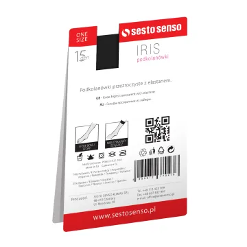 Sesto Senso 4-PAK Podkolanówki IRIS 15 DEN efekt bosej stopy cienkie Safari