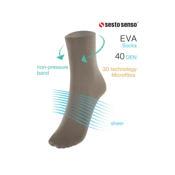 Sesto Senso 6-PAK Skarpetki Eva 40 DEN mikrofibra Grigio