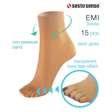 Sesto Senso 4-PAK Skarpetki Emi 15 DEN - 8 par Daino