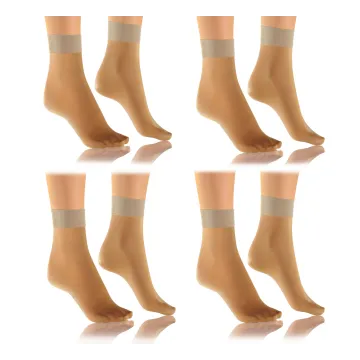 Sesto Senso 4-PAK Skarpetki Emi 15 DEN - 8 par Safari