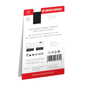 Sesto Senso 10-PAK Skarpetki Emi 15 DEN - 20 par Grey