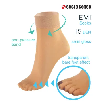 Sesto Senso 10-PAK Skarpetki Emi 15 DEN - 20 par Vison
