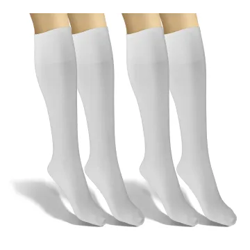 Sesto Senso 2-PAK Podkolanówki damskie Sprint 40 DEN mikrofibra białe