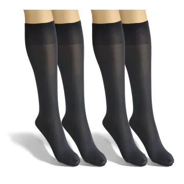 Sesto Senso 2-PAK Podkolanówki damskie Sprint 40 DEN mikrofibra blue jeans