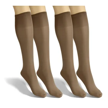 Sesto Senso 2-PAK Podkolanówki damskie Sprint 40 DEN mikrofibra marrone