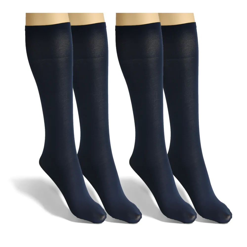 Sesto Senso 2-PAK Podkolanówki damskie Sprint 40 DEN mikrofibra granat