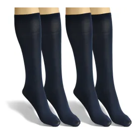 Sesto Senso 2-PAK Podkolanówki damskie Sprint 40 DEN mikrofibra granat