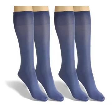 Sesto Senso 2-PAK Podkolanówki damskie Sprint 40 DEN mikrofibra jeans