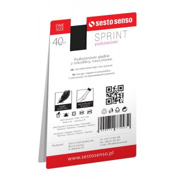 Sesto Senso 2-PAK Podkolanówki damskie Sprint 40 DEN mikrofibra fiolet