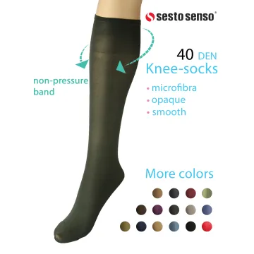 Sesto Senso 2-PAK Podkolanówki damskie Sprint 40 DEN mikrofibra bottiglia