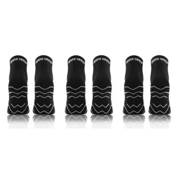 Sesto Senso 3-PAK Skarpety Sportowe AMZ Jednokolorowe Czarne